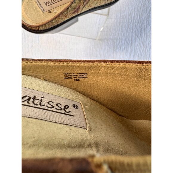 Matisse Sheryl Woven Tapestry Mule Boho Shoes Size 7M Leather Sole - Picture 9 of 10